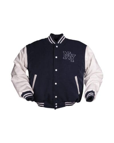 Mil-tec Ny navy/white baseball jacket w. patch
