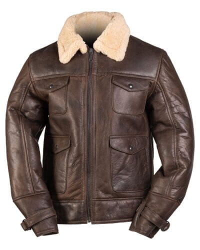 Mil-tec Us navy a4 sheepskin leather jacket