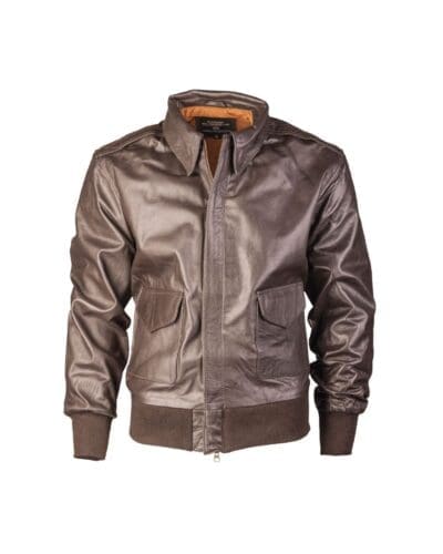 Mil-tec Us brown a2 leather flight jacket