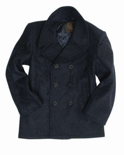 Mil-tec Us dk.blue navy wool peacoat black butt.