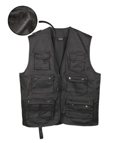 Mil-tec Bl.hunting a.fishing vest w.mesh lining