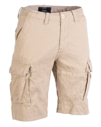 Mil-tec Khaki vintage shorts prewash